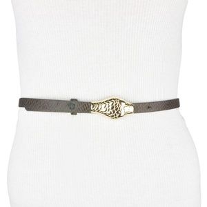 BCBG • Brown Faux Leather Snake Belt